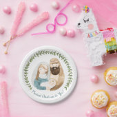 Hübsche Weihnachtscreme Pappteller (Party)