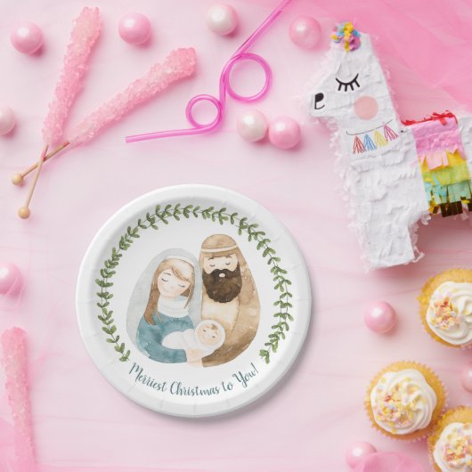 Hübsche Weihnachtscreme Pappteller (Party)