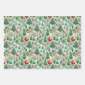 Hübsche Weihnachtsfeier Geschenkpapier Set (Vorderseite)