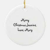 Hübsche Weihnachtsfeiertage Keramik Ornament (Hinten)