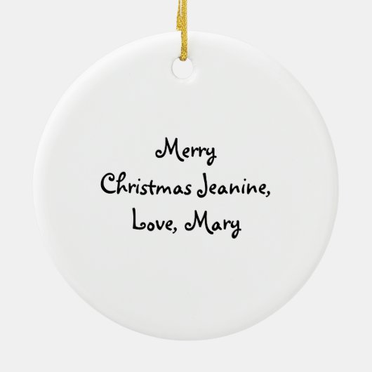 Hübsche Weihnachtsfeiertage Keramik Ornament (Hinten)