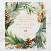 Hübsche Weihnachtsgeschenke für Grüne Folios Weinetikett (Einzelnes Label)