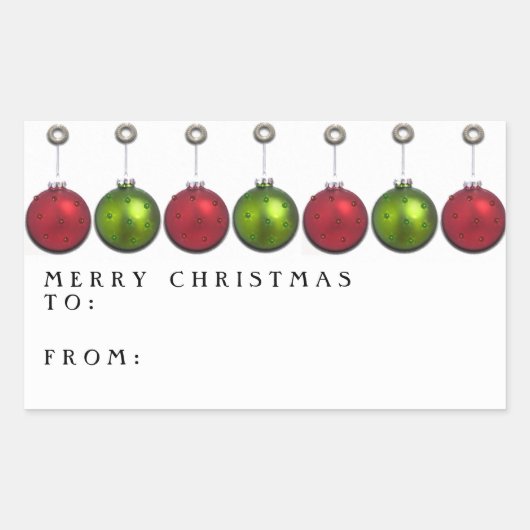 Hübsche Weihnachtsgeschenke Tags Rechteckiger Aufkleber (Vorderseite)