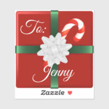 Hübsche Weihnachtsgeschenkverpackung Namensmarke