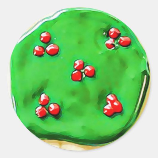 Hübsche Weihnachtskleber Runder Aufkleber (Vorderseite)