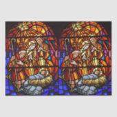 Hübsche Weihnachtskrippe aus verkettetem Glas Seidenpapier (Vorderseite)