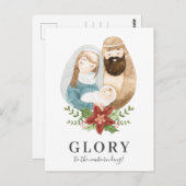 Hübsche Weihnachtskrippe Postkarte (Vorne/Hinten)