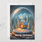 Hübsche Weihnachtskugel klassische Szene Grüße Feiertagskarte (Vorderseite)