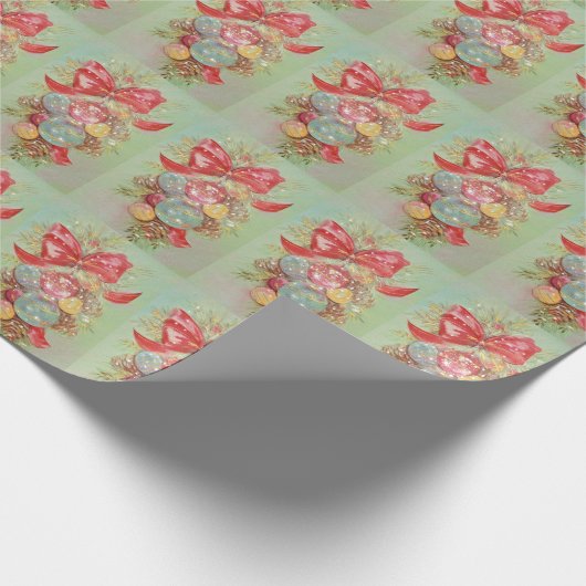 Hübsche Weihnachtsschmuck Geschenkpapier (Ecke)