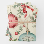 Hübsche Weihnachtsschmuck Pastel Geschenkpapier Set (Beispiel)