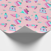 Hübsche Weihnachtsschmuck Rosa Geschenkpapier (Ecke)