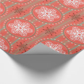 Hübsche Weihnachtsschneeflocken-Geschenkpackung Geschenkpapier (Ecke)