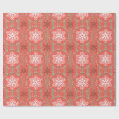 Hübsche Weihnachtsschneeflocken-Geschenkpackung Geschenkpapier (Flach)