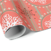 Hübsche Weihnachtsschneeflocken-Geschenkpackung Geschenkpapier (Rolleneckpunkt)