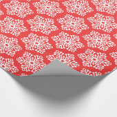 Hübsche Weihnachtsschneeflocken Geschenkpapier (Ecke)