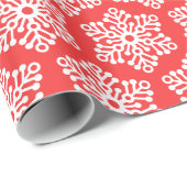 Hübsche Weihnachtsschneeflocken Geschenkpapier (Rolleneckpunkt)