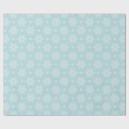 Hübsche Weihnachtsschneeflocken Geschenkpapier (Flach)