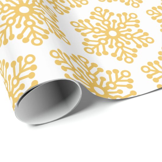 Hübsche Weihnachtsschneeflocken Geschenkpapier (Rolleneckpunkt)