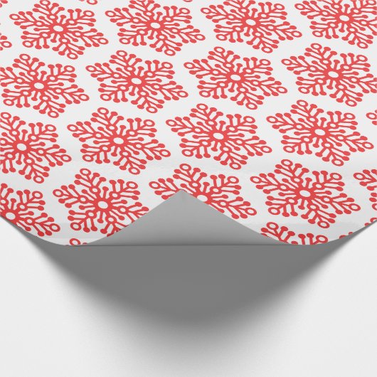 Hübsche Weihnachtsschneeflocken Geschenkpapier (Ecke)