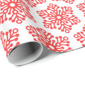 Hübsche Weihnachtsschneeflocken Geschenkpapier (Rolleneckpunkt)
