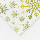 Hübsche Weihnachtsschneeflocken im Winterweiß Fleecedecke (Ecke)