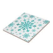 Hübsche Weihnachtsschneeflocken im Winterweiß Fliese (Seite)