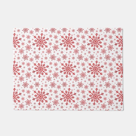 Hübsche Weihnachtsschneeflocken im Winterweiß Fußmatte (Vorderseite)
