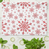 Hübsche Weihnachtsschneeflocken im Winterweiß Geschirrtuch (Gefaltet)