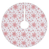 Hübsche Weihnachtsschneeflocken im Winterweiß Polyester Weihnachtsbaumdecke (Vorderseite)