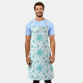 Hübsche Weihnachtsschneeflocken im Winterweiß Schürze (Getragen)