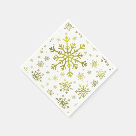 Hübsche Weihnachtsschneeflocken im Winterweiß Serviette (Ecke)