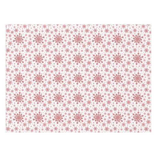 Hübsche Weihnachtsschneeflocken im Winterweiß Tischdecke (Vorderseite (Horizontal))