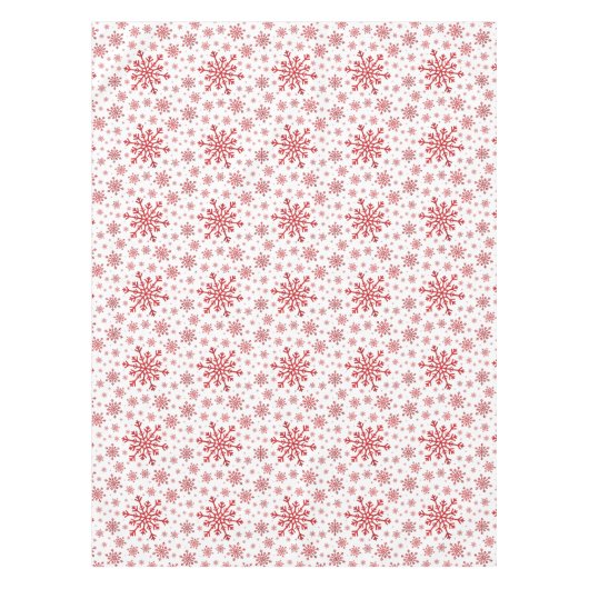 Hübsche Weihnachtsschneeflocken im Winterweiß Tischdecke (Vorderseite)