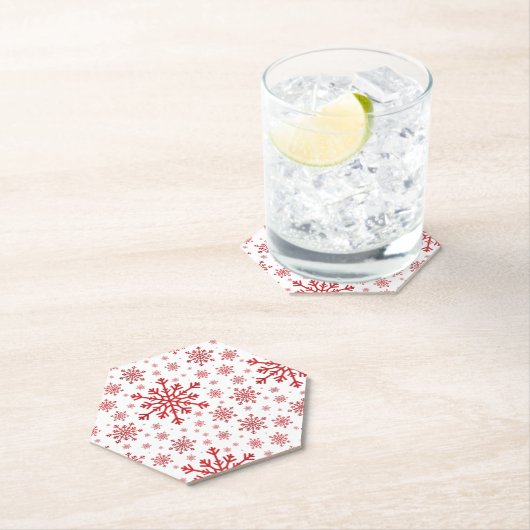 Hübsche Weihnachtsschneeflocken im Winterweiß Untersetzer (Vor Ort)