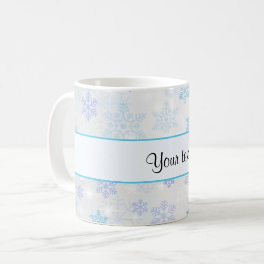 Hübsche Weihnachtsschneeflocken Kaffeetasse (Vorderseite Links)