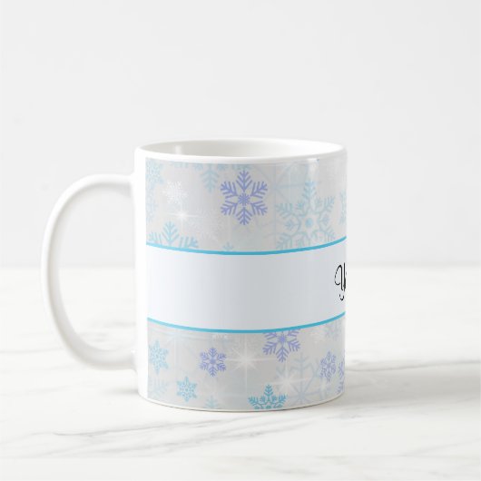 Hübsche Weihnachtsschneeflocken Kaffeetasse (Links)