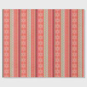 Hübsche Weihnachtsstreifen, Schneeflocken Geschenk Geschenkpapier (Flach)