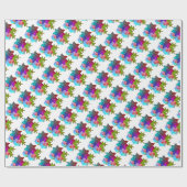 Hübsche Weihnachtssukkulatur Geschenkpapier (Flach)