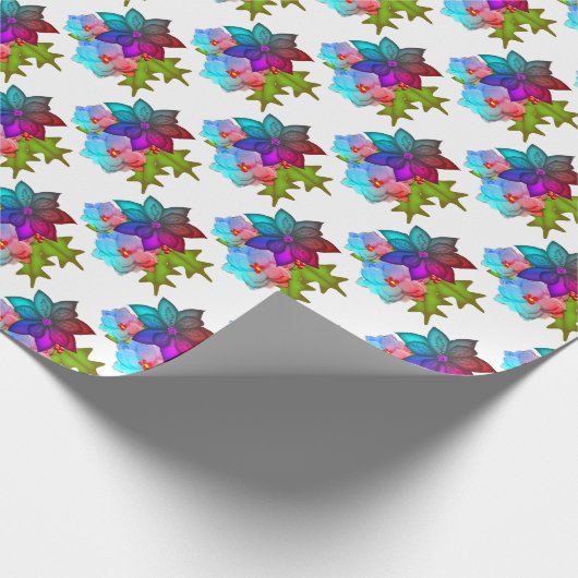 Hübsche Weihnachtssukkulatur Geschenkpapier (Ecke)