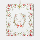 Hübsche Weihnachtstypografie Keramikornament (Links)