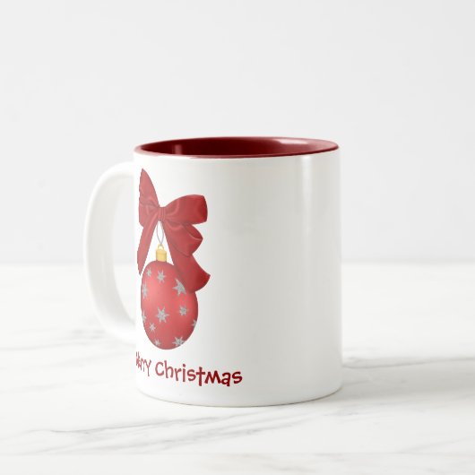 Hübsche Weihnachtsverzierungs-Tasse Zweifarbige Tasse (Vorderseite Links)