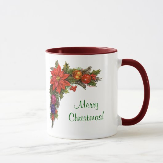 Hübsche Weihnachtswreath-Tasse Tasse (Rechts)
