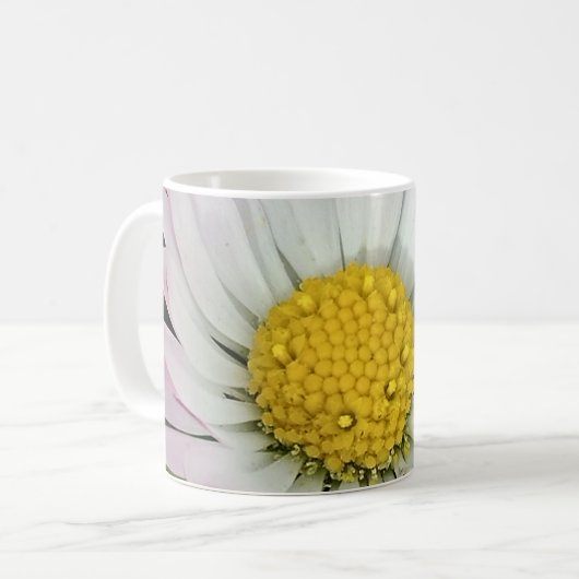 Hübsche Weißdecke Kaffeetasse (Vorderseite Links)