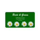 hübsche weiße Blume Adressetikett (Vorne)