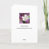 Hübsche weiße Blume - erhalten Sie gut bald Karte (Rückseite)