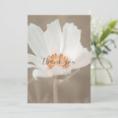 Hübsche weiße Blume Flat Danke Karte (Stehend Vorderseite)