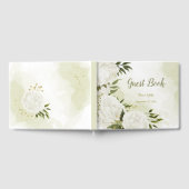 hübsche weiße Blume grüne Blätter botanisch Gästebuch (Voll)