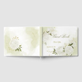 hübsche weiße Blume grüne Blätter botanisch Gästebuch (Voll)