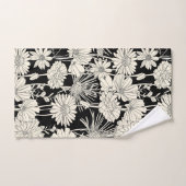 Hübsche weiße Blume im schwarzen Hintergrund Handtuch (Handtuch)