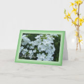 Hübsche weiße Blume Karte (Gelbe Blume)